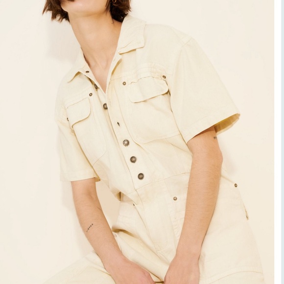 Free People Maxie Washed Coveralls - Picture 2 of 4